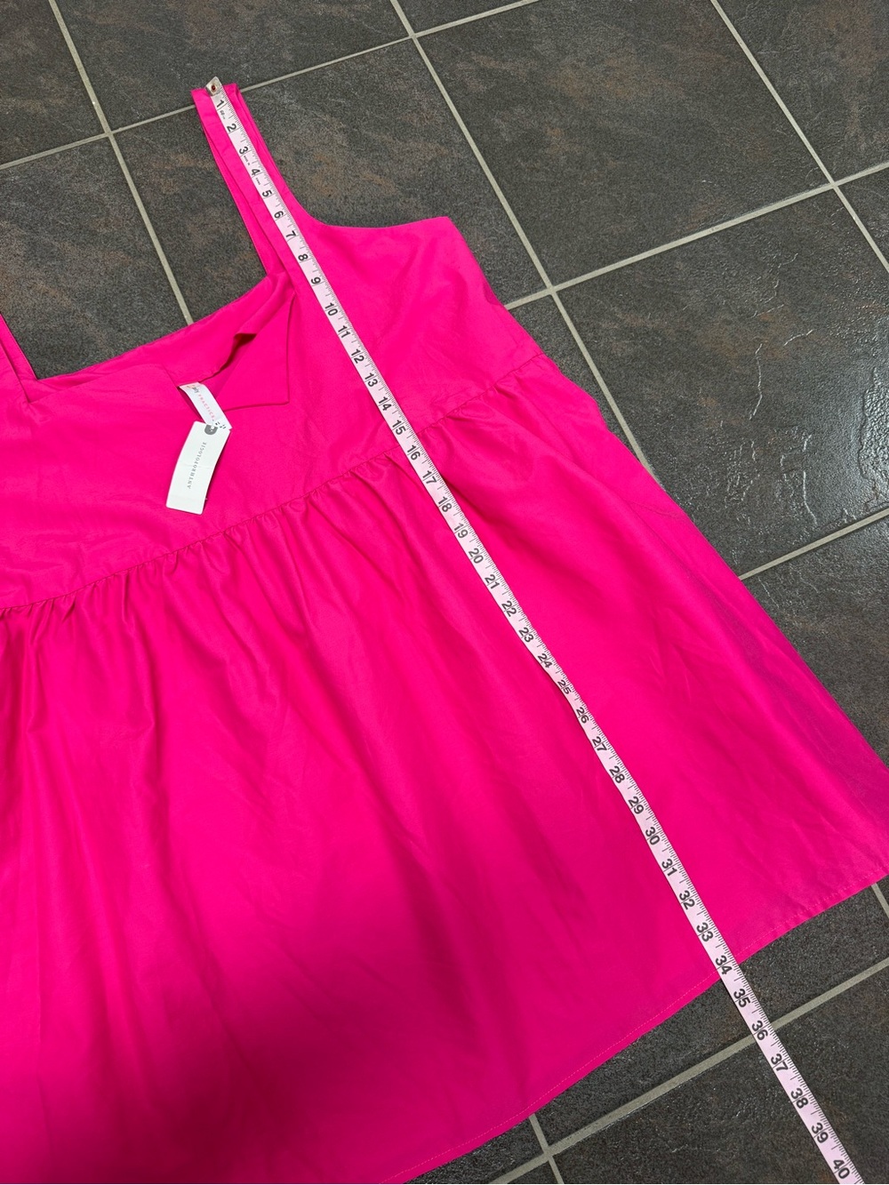 Anthropologie Daily Practice Sleeveless Split-Neck Mini Dress Hot Pink XL NEW - Picture 11 of 14